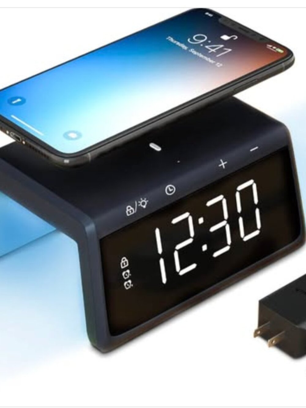Smart LED Alarm Clock with Wireless MagSafe Charging Pad - Brand New